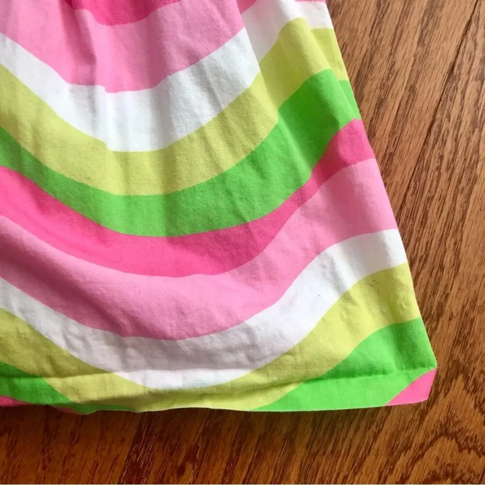 MAGGIE & ZOE A-Line Waves Pattern Pink Green White Dress Girl’s Size 24 MO
